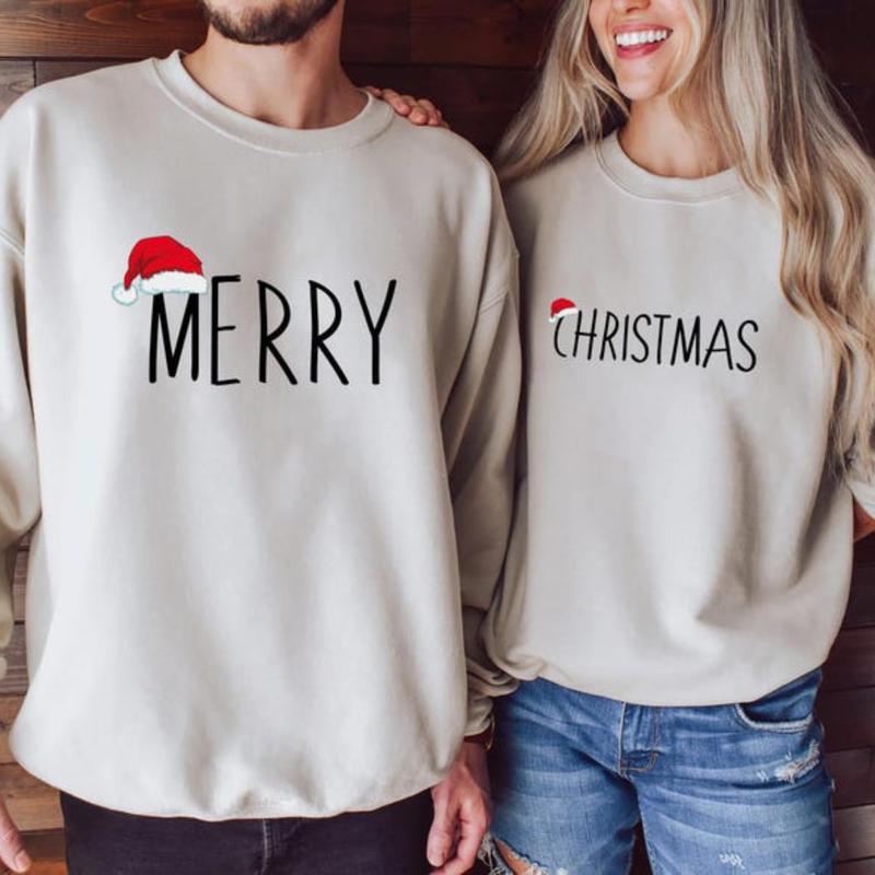 Couple Christmas Shirt, Matching Couple Christmas Sweatshirt, Merry Christmas Gift Shirt, Matching Couple Sweatshirt