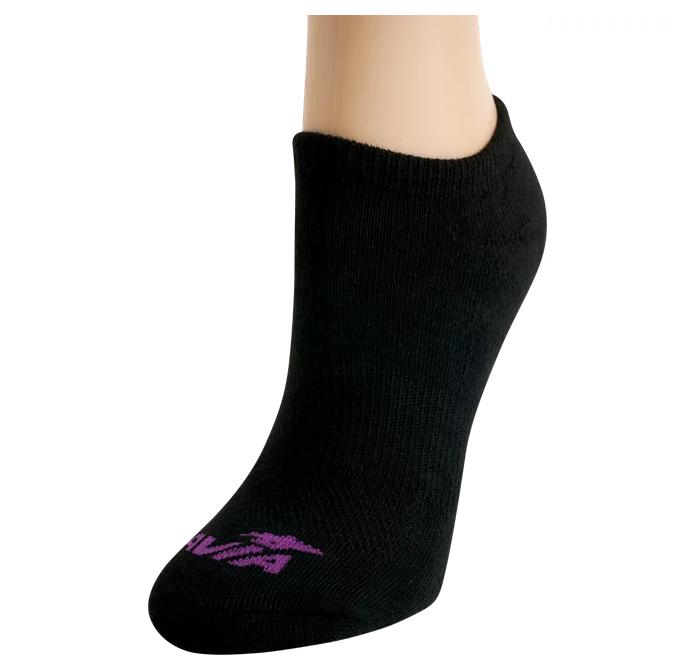 Women's Performance Cushioned No Show Socks, 10-Pack, Black Breathable Fabric Mesh Spandex