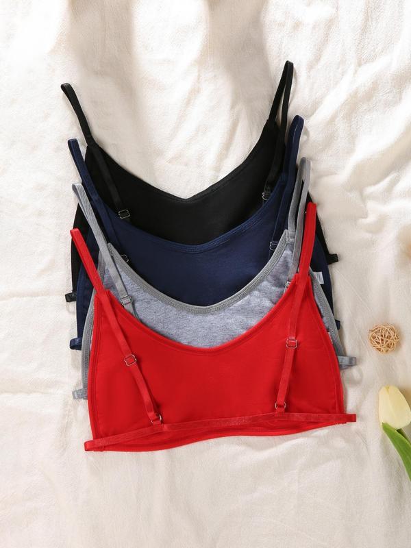 Women's Solid Adjustable Strap Backless Lingerie Top, Breathable Comfortable Underwear for Daily Wear, Push Up Bra, Women's Lingerie for All Seasons