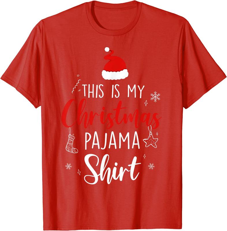 Funny Christmas PJ Pajama Men Women PJS for Family T-Shirt Size S-5XL, Full Color, Fast Shipping Cotton Clothing