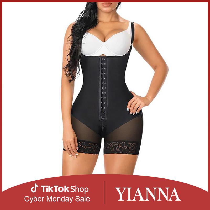 YIANNA Fajas Colombianas  for Women Tummy Control contouring Garment with Zipper Crotch shapewear