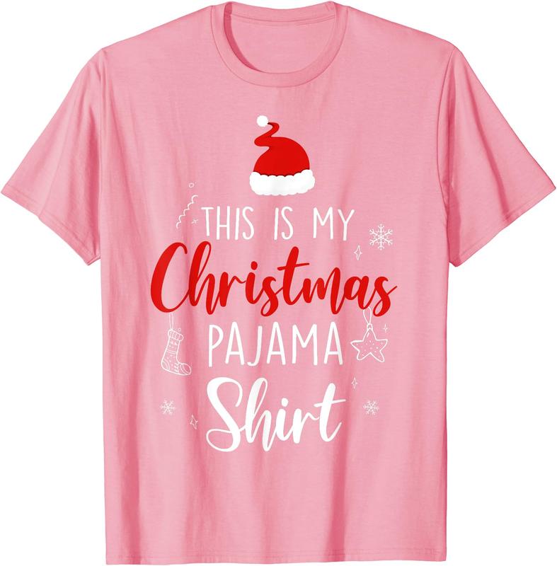 Funny Christmas PJ Pajama Men Women PJS for Family T-Shirt Size S-5XL, Full Color, Fast Shipping Cotton Clothing