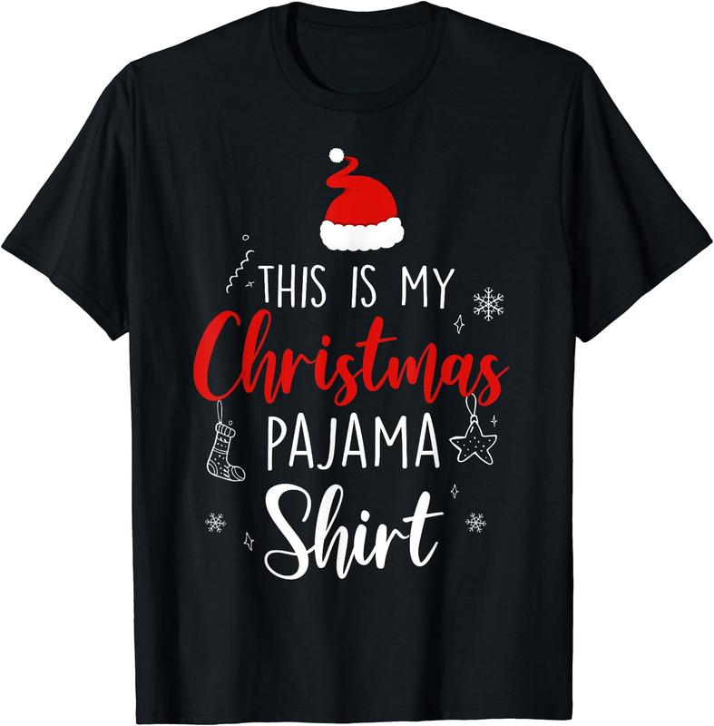 Funny Christmas PJ Pajama Men Women PJS for Family T-Shirt Size S-5XL, Full Color, Fast Shipping Cotton Clothing