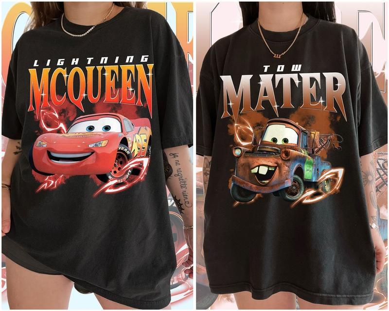 Retro Lightning Mcqueenn And Tow Mater T-shirt, Rusteze cars T-shirt, Piston Cup T-shirt, Pixarr Cars Shirts, Family Vacation Shirts, Cars Matching Group T-shirt