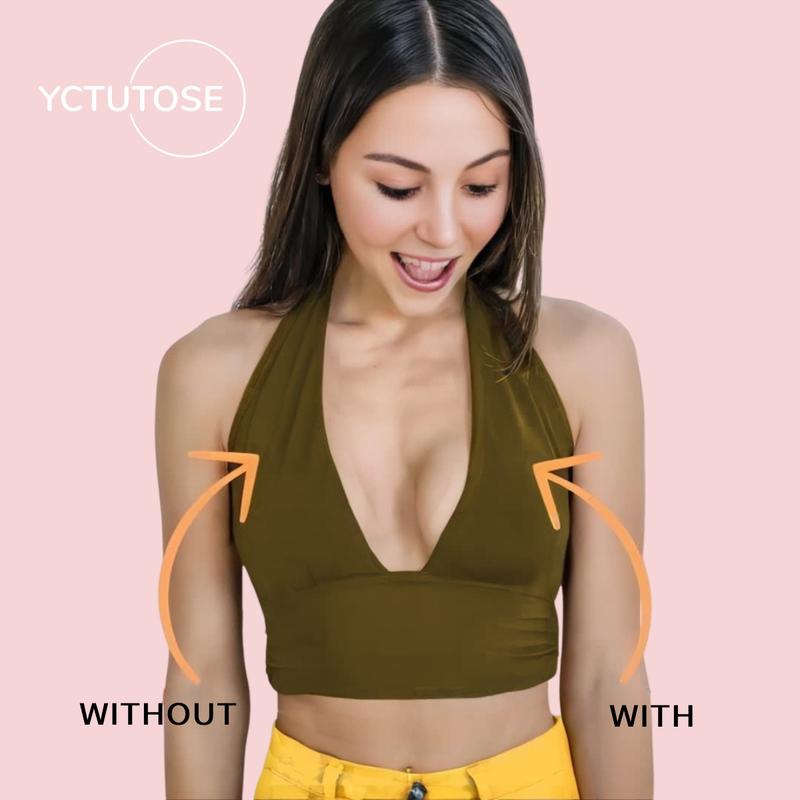 YCTUTOSE Sticky Push Up Inserts - Instant Boost Double-Sided Adhesive Bra Cup for Women - Womenswear,Clothing Push-Up Ultra Boost Inserts for Women,sticky push up pads,adhesive bra,double sided sticky lift pads,push up swim