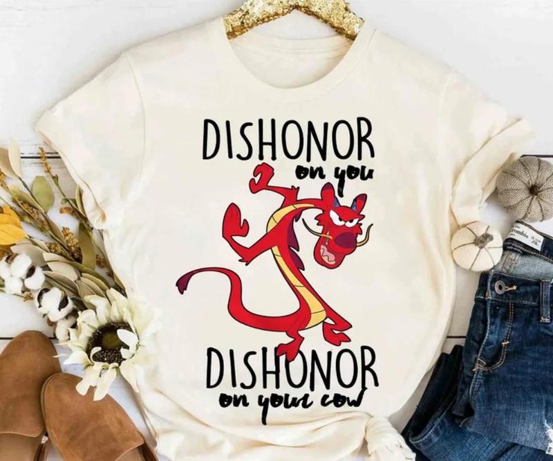 Mulan Shirt – Funny Mushu Dishonor On Your Cow Tee, Mushu Dragon Design, WDW Matching Family Shirt, Vacation & Trip T-Shirt, Magic Kingdom Themed Shirt Sweatshirt, Hoodie, Comfort Colors