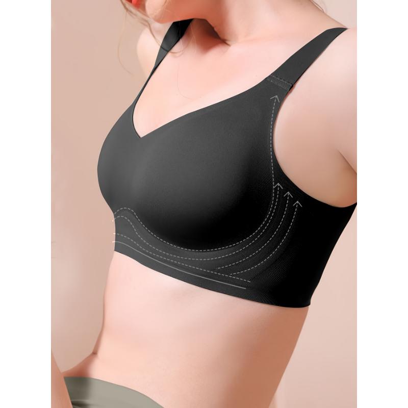 Solid Seamless Wireless Tank Top Bra, Simple And Comfortable Push-up Bra, Women's Lingerie And Lingerie