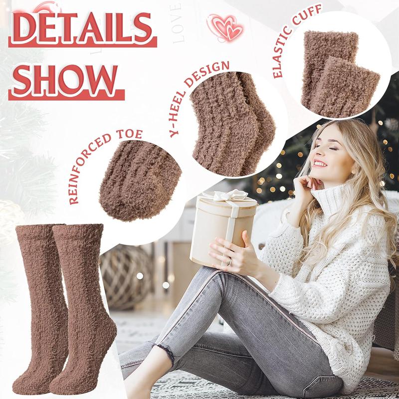 Womens Fuzzy Socks Soft Warm Fluffy Socks Winter Sleep Thermal Plush Casual Cozy Home Socks