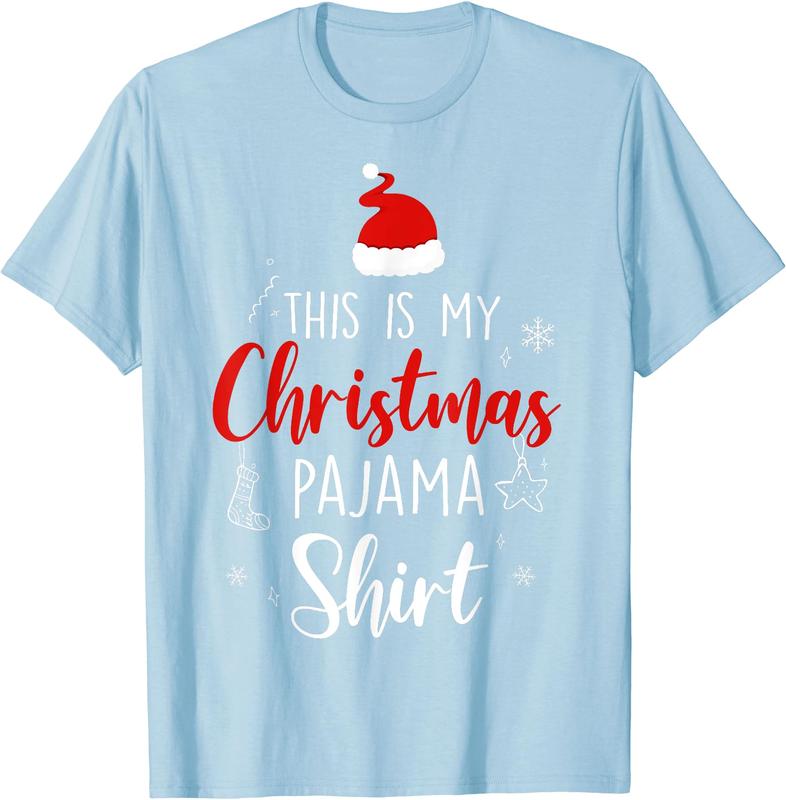 Funny Christmas PJ Pajama Men Women PJS for Family T-Shirt Size S-5XL, Full Color, Fast Shipping Cotton Clothing