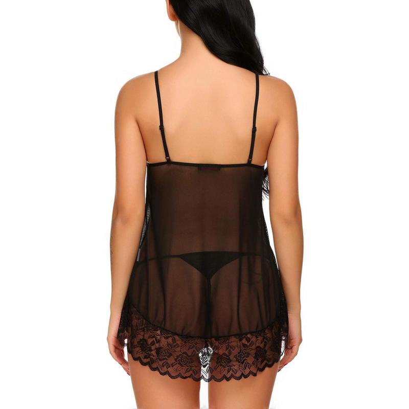 Plus-Size Lingerie Lace Perspective Three-Point Sexy Underwear Adult Sexy Lace Lingerie Pajamas Women Underwear Sleepwear