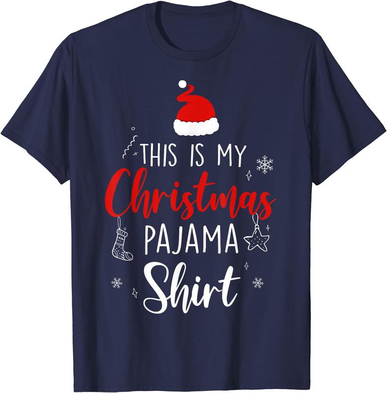 Funny Christmas PJ Pajama Men Women PJS for Family T-Shirt Size S-5XL, Full Color, Fast Shipping Cotton Clothing