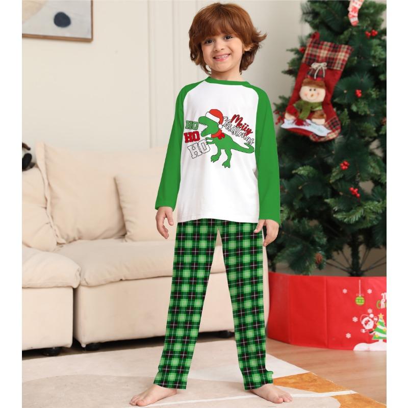 39-HS5555 Cartoon Printed Christmas Parent-Child Clothing Fashion Casual Holiday Pajamas