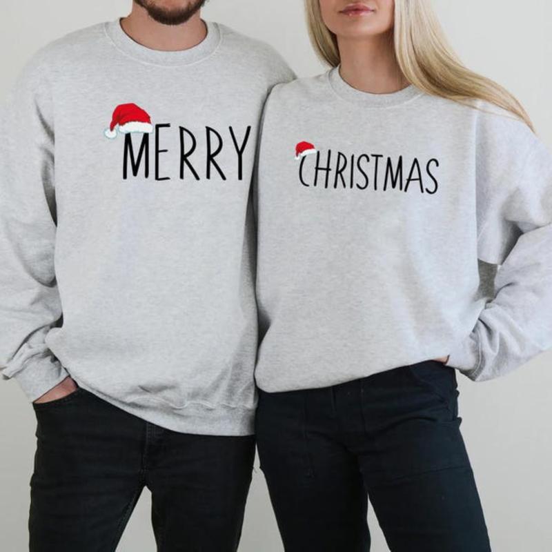 Couple Christmas Shirt, Matching Couple Christmas Sweatshirt, Merry Christmas Gift Shirt, Matching Couple Sweatshirt