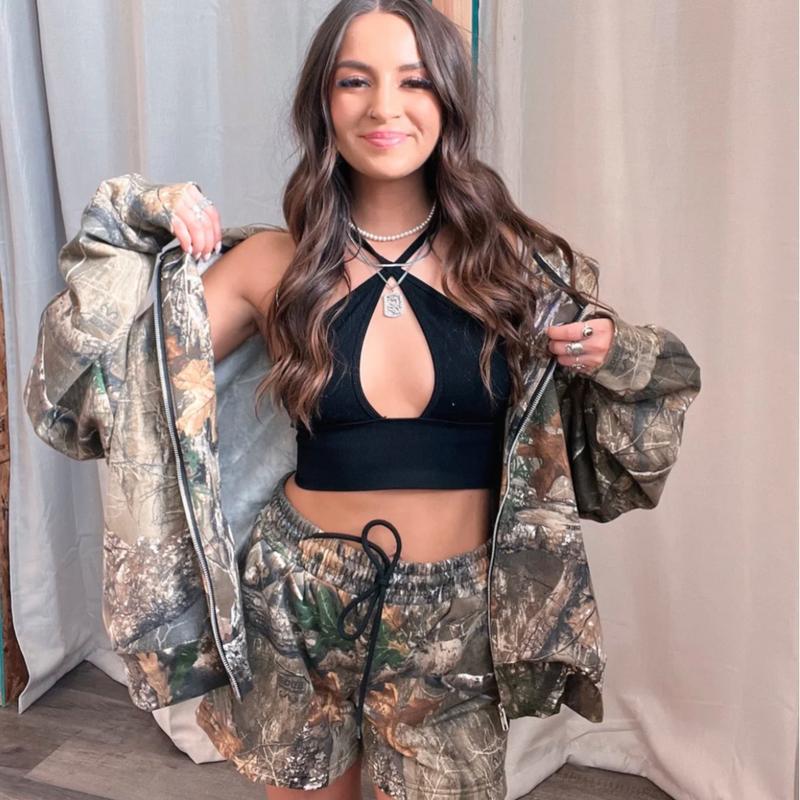 Gossip x HoneyGurl Forest Camo Shorts <3