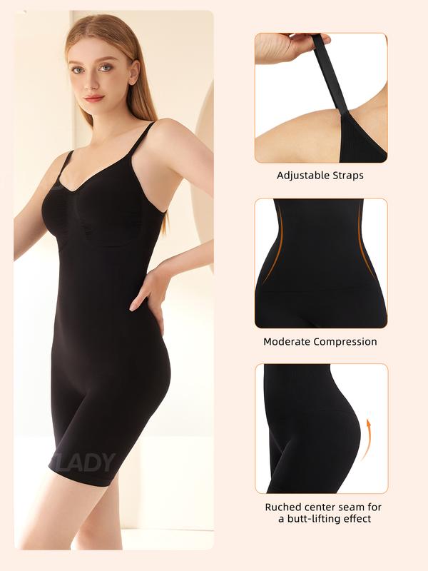 ATTLADY Shapewear for Women Tummy Control Bodysuit Seamless Sculpting Thong Body Shaper Thigh Slimmers Al-234