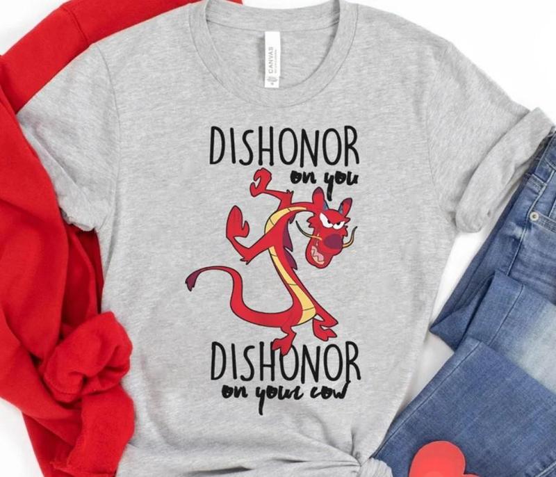 Mulan Shirt – Funny Mushu Dishonor On Your Cow Tee, Mushu Dragon Design, WDW Matching Family Shirt, Vacation & Trip T-Shirt, Magic Kingdom Themed Shirt Sweatshirt, Hoodie, Comfort Colors