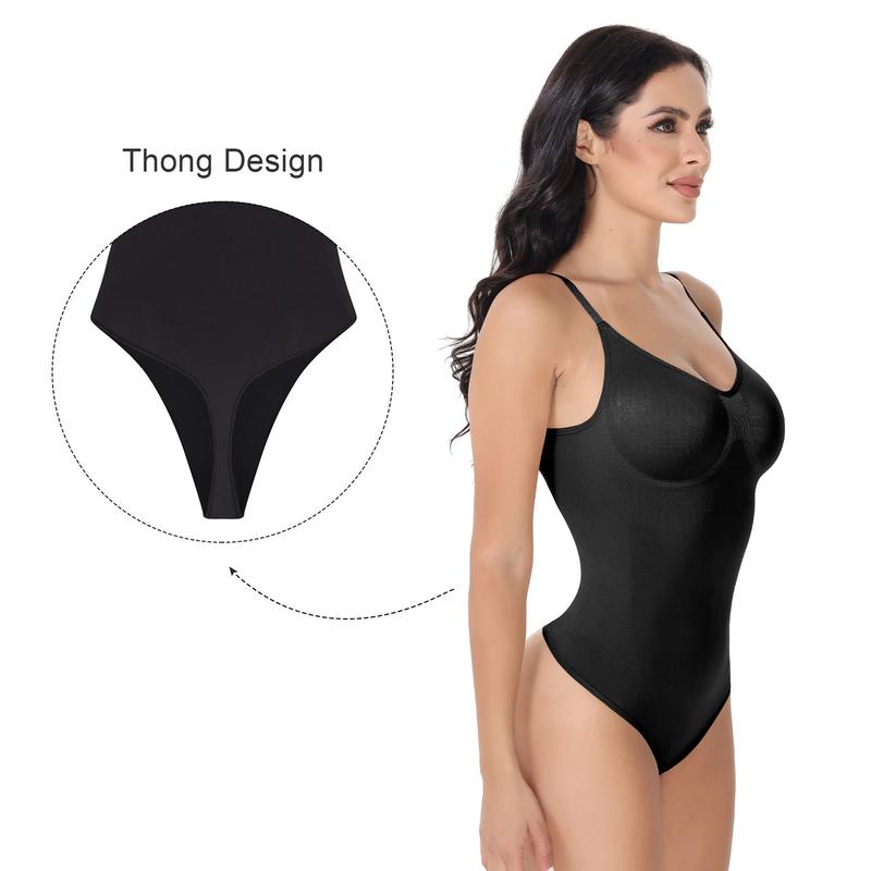 Viral shapewear Bodysuit for Women Tummy Control Seamless Sculpting Full Body Shaper Thong Bodysuit shapewear for women Dupes Compression Fabric Black Plus size comfort womenswear