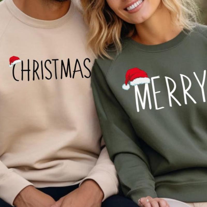 Couple Christmas Shirt, Matching Couple Christmas Sweatshirt, Merry Christmas Gift Shirt, Matching Couple Sweatshirt