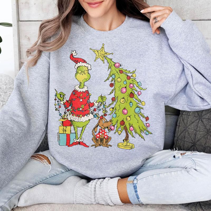 Grinc Christmas Shirt, Christmas Movie Shirt, Whovillee University Christmas Sweatshirt, Whimsical Grinc Max Tree Sweatshirt