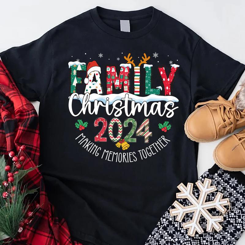 Family Christmas 2024 T-shirt, Christmas Matching Shirt, Family Tee, Christmas Gift for Family, Holiday Shirt