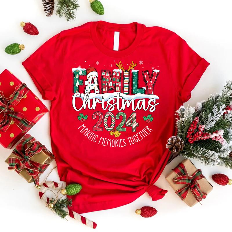 Family Christmas 2024 T-shirt, Christmas Matching Shirt, Family Tee, Christmas Gift for Family, Holiday Shirt