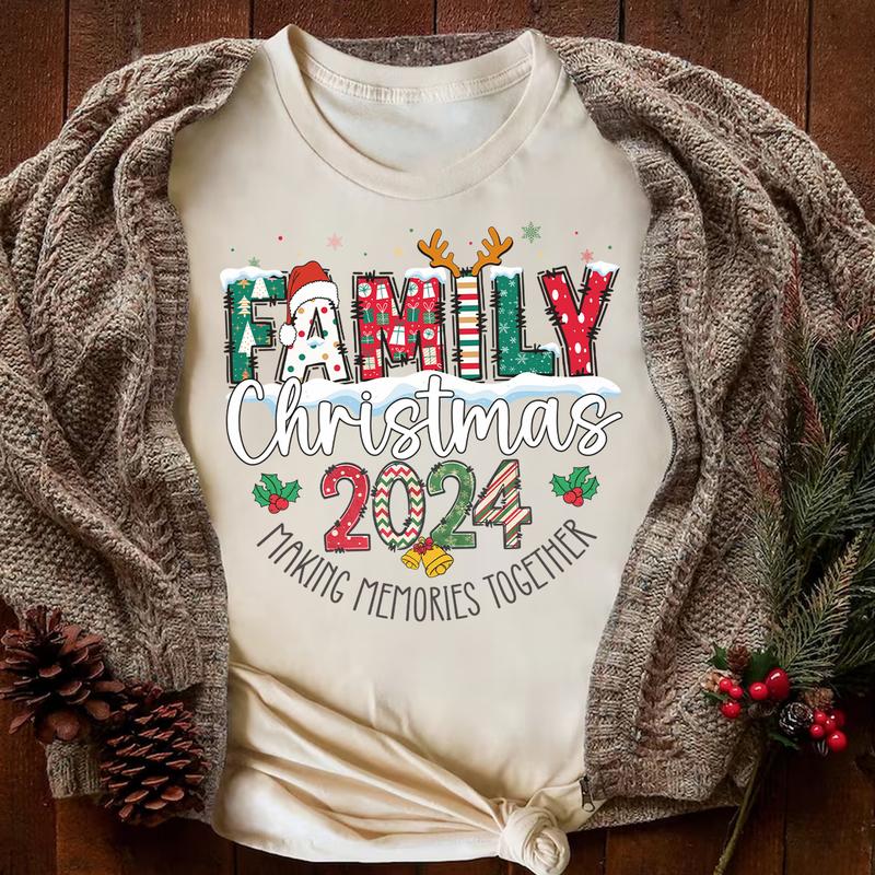 Family Christmas 2024 T-shirt, Christmas Matching Shirt, Family Tee, Christmas Gift for Family, Holiday Shirt