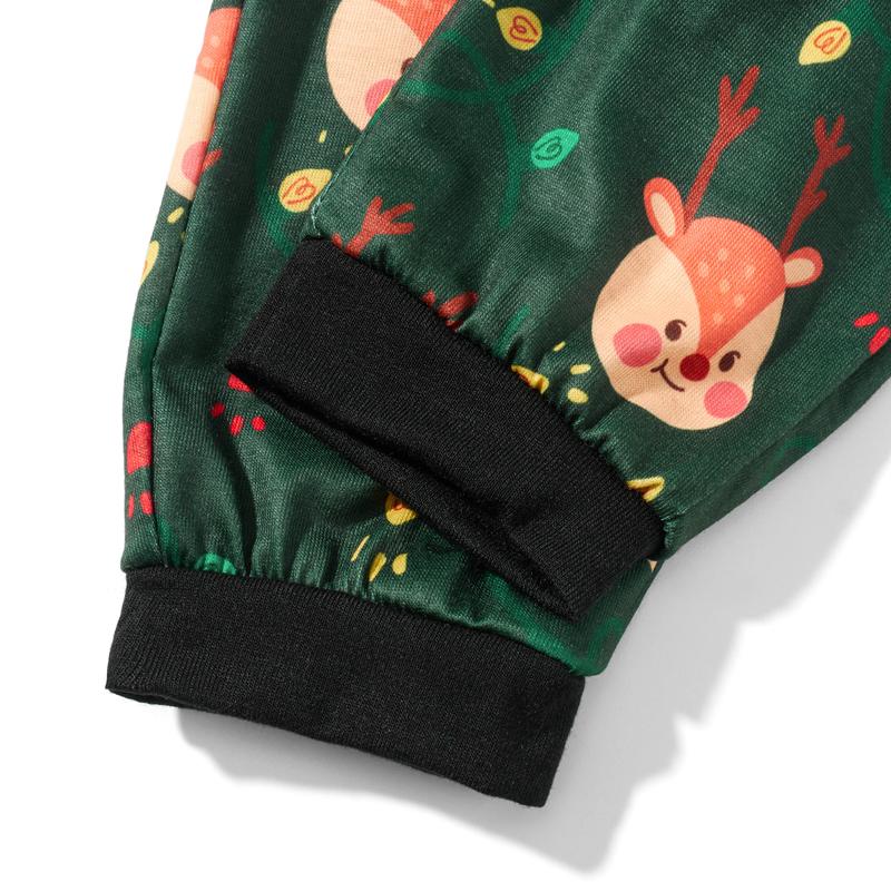 2024 New Family Christmas Pajamas, Long Sleeve Hooded Deer Print Zipper Closure Jumpsuit Loungewear Xmas Pj's Clothes Homewear Sleepwear Nightwear Bodysuit Womenswear Baby Pajama Set Womenswear Baby