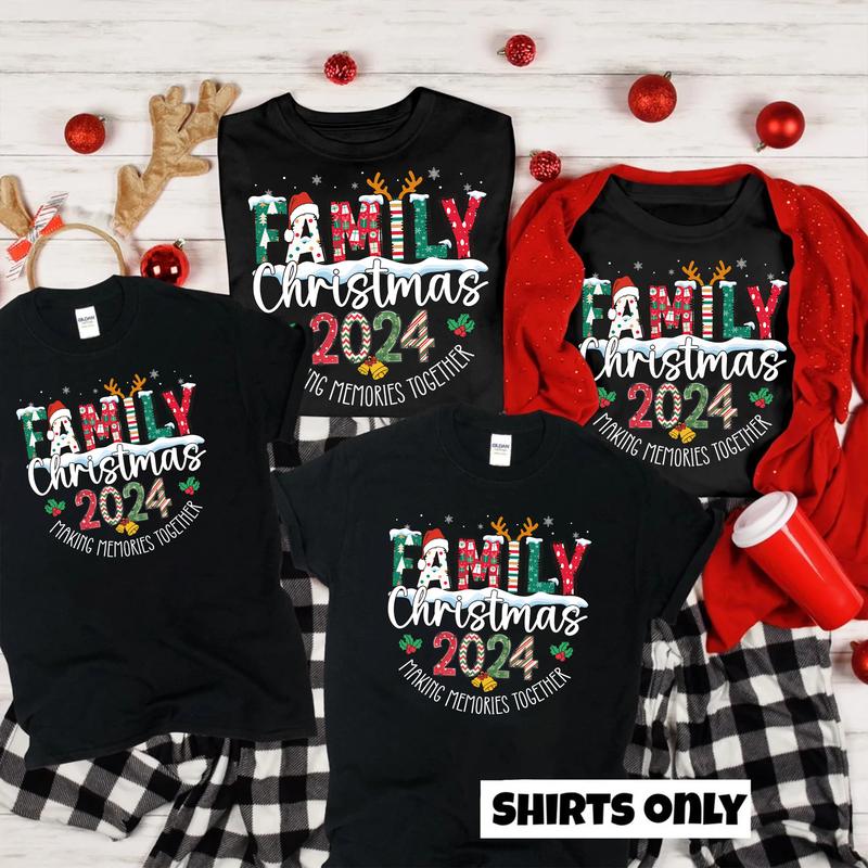 Family Christmas 2024 T-shirt, Christmas Matching Shirt, Family Tee, Christmas Gift for Family, Holiday Shirt