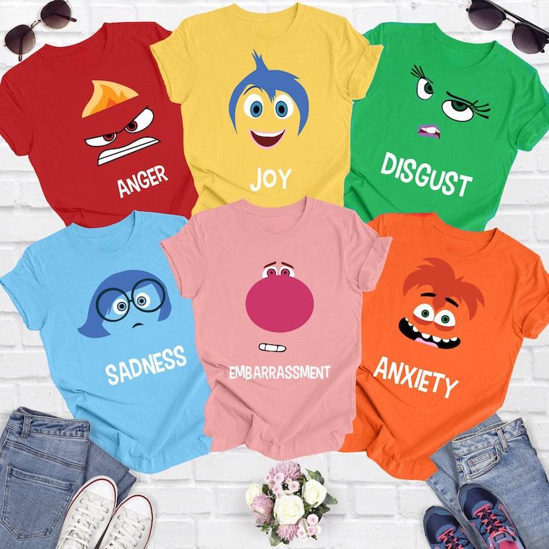 Insid Out Characters Shirts, Insid Out Group Matching, Disneland Trip Shirt, Inside Out Family Party TShirt, Unisex TShirt, Youth TShirt