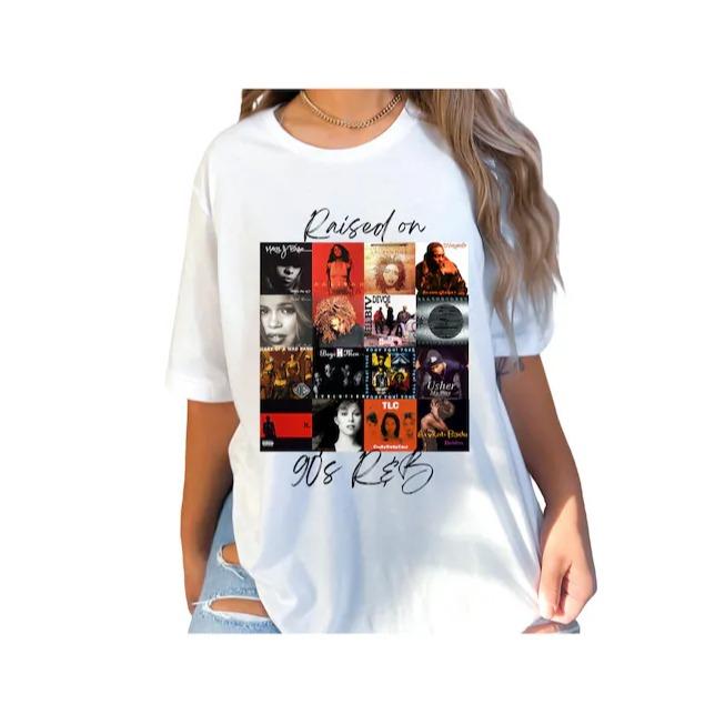 Raiised On 90s R&B Album Cover Tee, Music Artist Shirt, Music Lover Shirt, Bllack History Shirt, Nostalgia Shirt, 90s Party Tee, Unisex Short Sleeve Tee Shirt