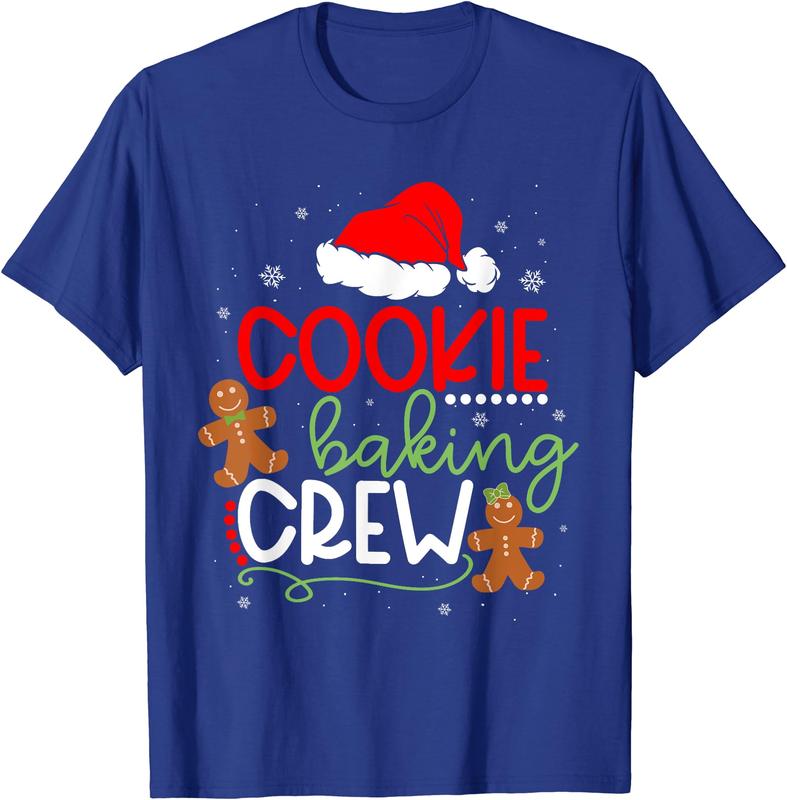 Merry Christmas Cookie Baking Crew Ginger Santa Pajamas Xmas T-Shirt