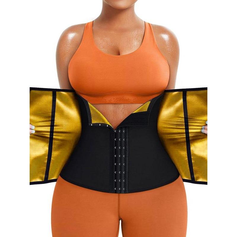 Women's Solid Zipper Waist Trainer Shapewear Belt, Comfort Cozy Tummy Control Hook Closure Fajas Colombianas Shaper, Fall Tummy Flattering Wear, Women Back To School Shapewear, Women Fall Clothes, 2000s Wear, Matt Waist Trainers