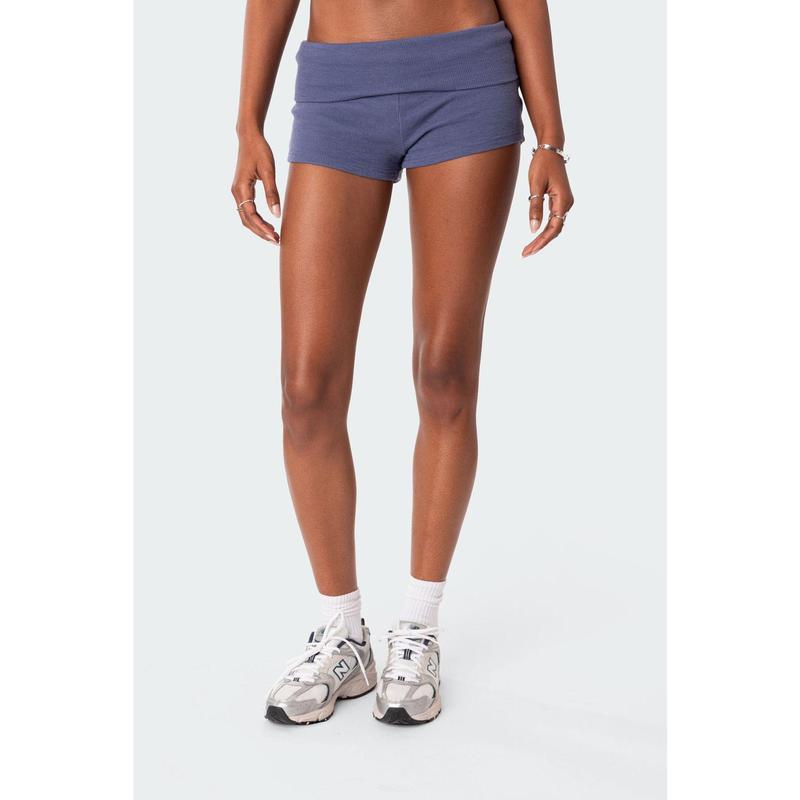 Lizzy Foldover Waffle Shorts