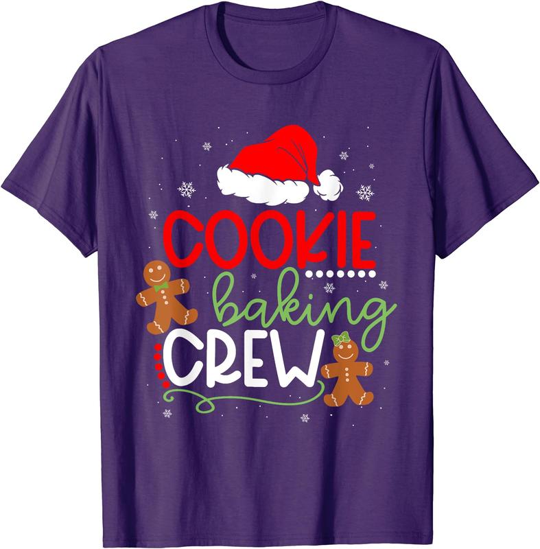 Merry Christmas Cookie Baking Crew Ginger Santa Pajamas Xmas T-Shirt