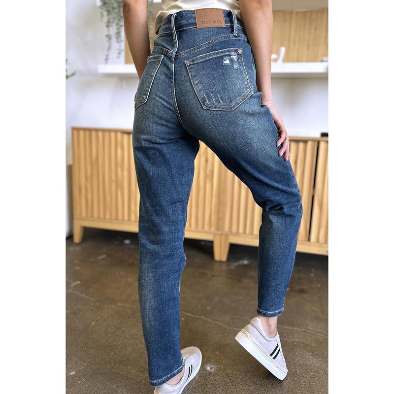 Judy Blue Full Size Tummy Control High Waist Slim Jeans Basic Comfort