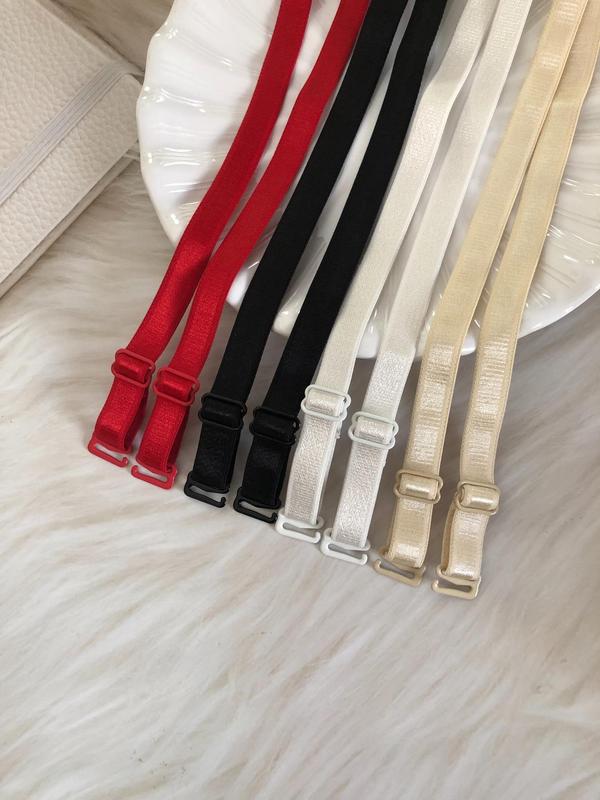 Women's  Solid Color Adjustable Bra Straps, Casual Comfortable Elastic Bra Straps, Lingerie Accessories for Women