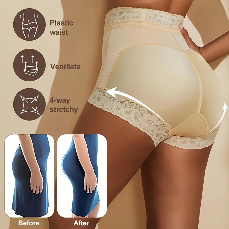 Lace Boyshorts Panties Women Tummy Control Butt Lifting Underwear Shorts Womenswear Lady Compression Women's Floral Lace Shapewear