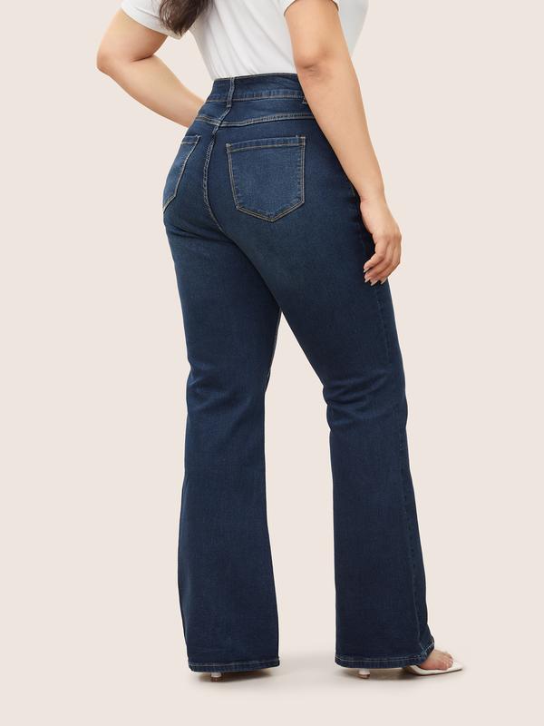 BloomChic Bootcut Very Stretchy Mid Rise Medium Wash Sculpt Waist Jeans