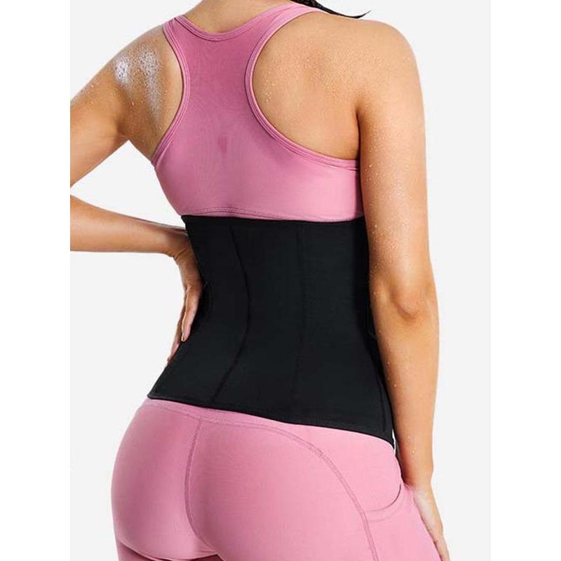 Women's Solid Zipper Waist Trainer Shapewear Belt, Comfort Cozy Tummy Control Hook Closure Fajas Colombianas Shaper, Fall Tummy Flattering Wear, Women Back To School Shapewear, Women Fall Clothes, 2000s Wear, Matt Waist Trainers