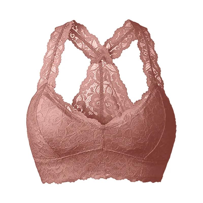 Women Lace Sports Bras Comfortable Bralette Solid Underwear Vest Female Wireless Lingerie Breathable Bra S-3xl Bralette Mujer