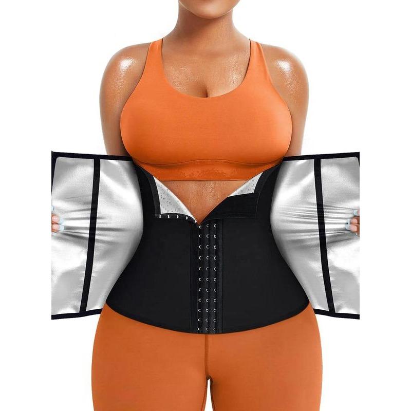 Women's Solid Zipper Waist Trainer Shapewear Belt, Comfort Cozy Tummy Control Hook Closure Fajas Colombianas Shaper, Fall Tummy Flattering Wear, Women Back To School Shapewear, Women Fall Clothes, 2000s Wear, Matt Waist Trainers