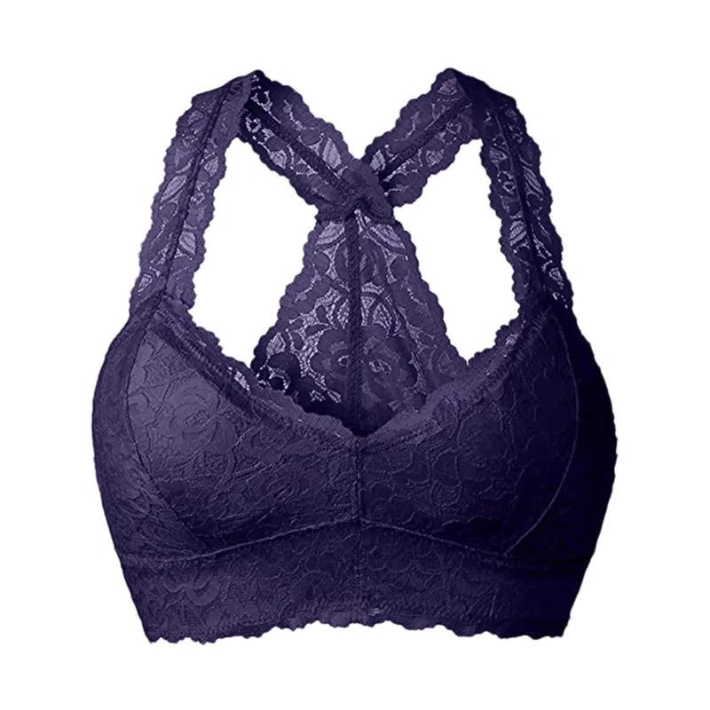 Women Lace Sports Bras Comfortable Bralette Solid Underwear Vest Female Wireless Lingerie Breathable Bra S-3xl Bralette Mujer