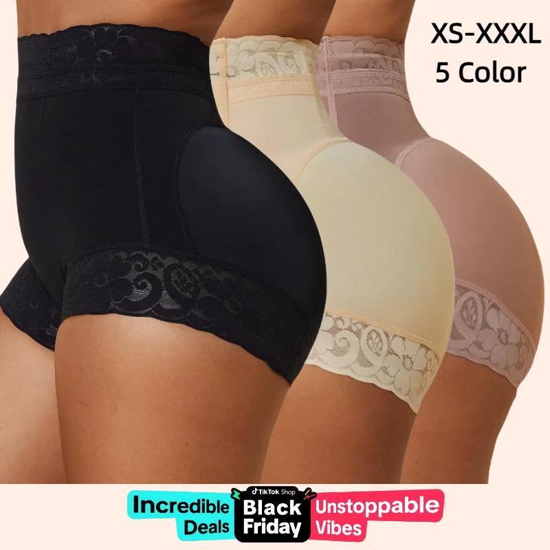 Lace Boyshorts Panties Women Tummy Control Butt Lifting Underwear Shorts Womenswear Lady Compression Women's Floral Lace Shapewear