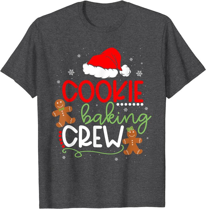 Merry Christmas Cookie Baking Crew Ginger Santa Pajamas Xmas T-Shirt