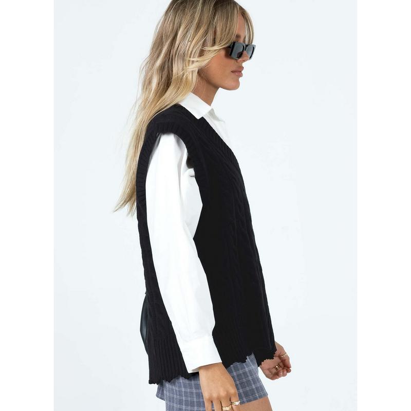 Antonia Sweater Vest Black