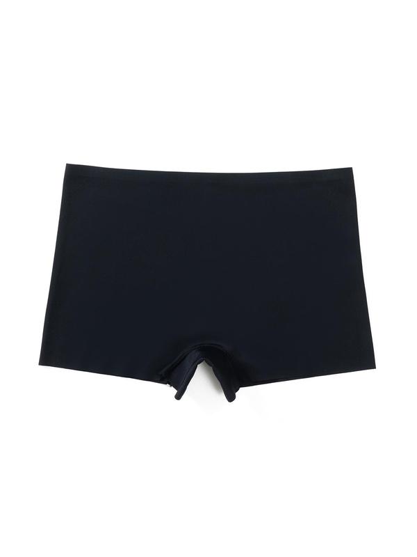 Women's Solid High Waist Boxer Brief, Comfortable Breathable Underwear for Daily Wear, Ladies Underwear for All Seasons