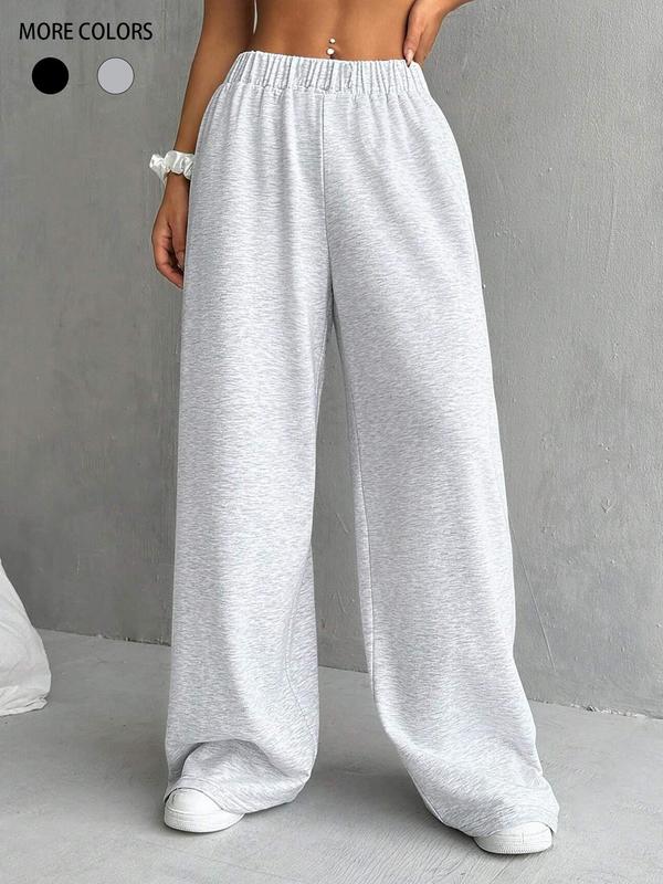 Women's Plain Sweatpants, Casual Jogger Pants for Daily Wear, Ladies Bottoms for All Seasons