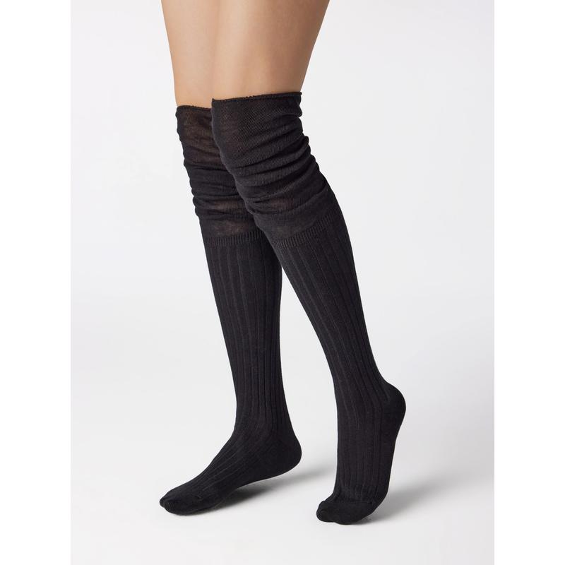 Cider [4 colors, One Size] Solid Over The Knee Socks