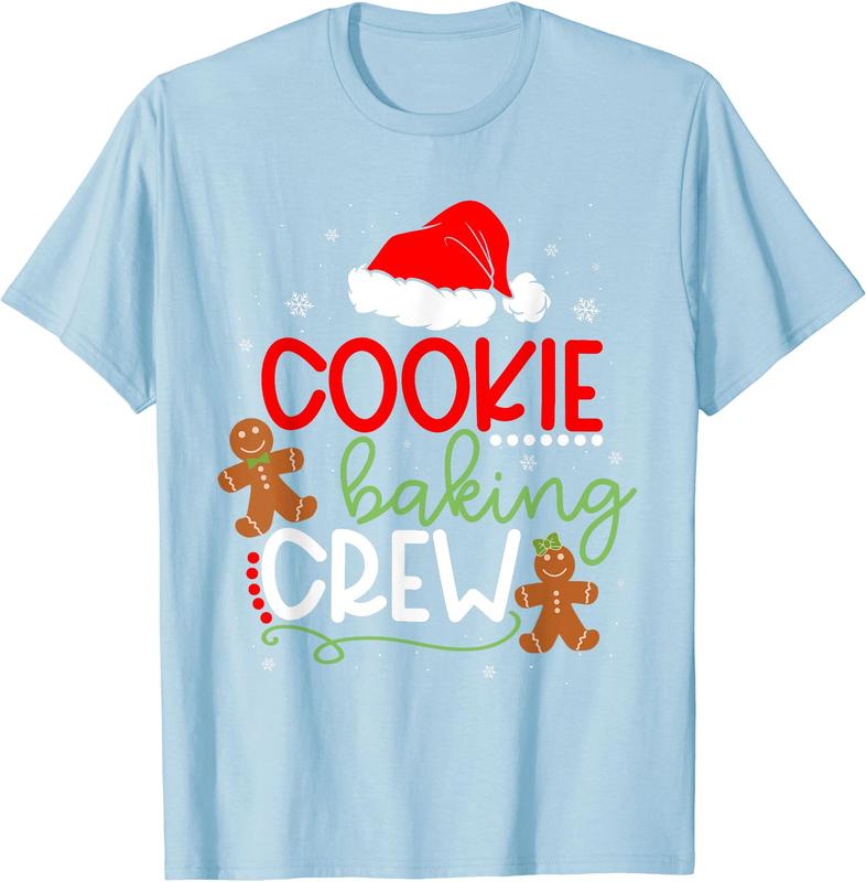 Merry Christmas Cookie Baking Crew Ginger Santa Pajamas Xmas T-Shirt