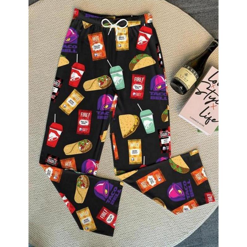 Taco Bell Pajama Pants, Taco Bell PJs - Comfort and Style - Loungewear, Soft Nightwear, Unisex PJs Pant